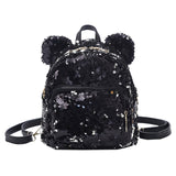Lady cartoon Sequins School Backpack