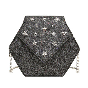 Star Leather Messenger Bag
