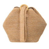 Open Weaving Solid Color Messenger HandBag