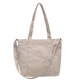 Canvas Solid Color Handbag Girls