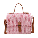 Straw Shoulder Bag Small Flap